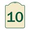 Signmission Sign with Number 10 Heavy-Gauge Aluminum Architectural Sign, 24" x 18", TG-1824-22912 A-DES-TG-1824-22912 - alternate 1